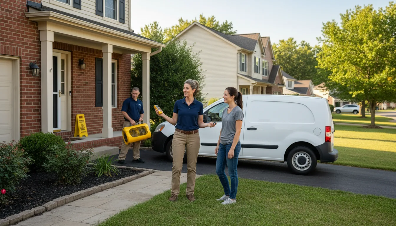 Residential water damage restoration in Fairmount, IL